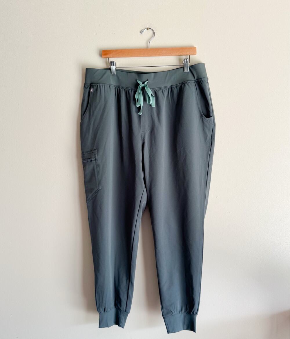 Figs Green Blue High Waist Zamora Jogger Scrub Pants 3XL Technical Collection